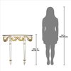 Design Toscano Louis XVI-Style Crescent Golden Ribbon Wall Console Table AF57724